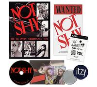 ITZY Album - NOT SHY [ C ver. ] CD + Photobook + Photocards + Lyric Accordion Book + TATTOO STICKER + POSTCARD SET + OFFICIAL POSTER + FREE GIFT