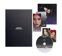 ITZY - [BORN TO BE] (STANDARD Ver. - BLACK Ver.) Photobook + Lyric Book + Eyes Photocard + CD-R + Photocard + Mini Folding Poster + Mood Film + Poster + Postcard + 2 Pin Badges + 4 Extra Photocards