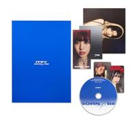 ITZY - [BORN TO BE] (STANDARD Ver. - BLUE Ver.) Photobook + Lyric Book + Eyes Photocard + CD-R + Photocard + Mini Folding Poster + Mood Film + Poster + Postcard + 2 Pin Badges + 4 Extra Photocards