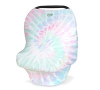 Itzy Ritzy Funda de lactancia 4 en 1, funda de asiento de coche, funda para carrito de compras y bufanda infinita, transpirable, funda multiusos para lactancia, teñido anudado arcoíris