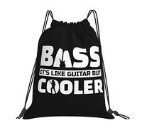 IUBBKI Bass It'S Like Guitar But Cooler Draw String Mochila Mochila portátil unisex, para escuela Gimnasio Deportes Viajes