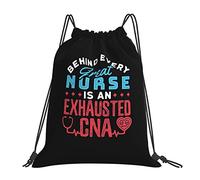 IUBBKI Behind Every GreatIs An Exhausted Cna 14x16 In Mochila con cordón Bolsa de gimnasio ligera Bolsa de baloncesto impermeable