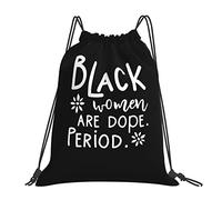 IUBBKI Black Women Are Dope Period 14x16 In Mochila con cordón Bolsa de gimnasio ligera Bolsa de baloncesto impermeable