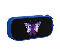 IUBBKI Bolsa de lápices de concienciación sobre la Violencia doméstica Estuche de lápices portátil de Gran Capacidad de Doble Capa para Oficina y Escuela