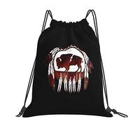 IUBBKI Buffalo Native American - Mochila con cordón, color negro, bolsa de gimnasio, bolsa de deporte, mochila para hombres, mujeres y niños