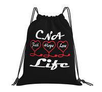 IUBBKI Cna Faith Hope Save Lives 14x16 In Mochila con cordón Bolsa de gimnasio ligera Bolsa de baloncesto impermeable