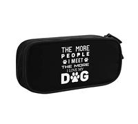 IUBBKI Cuanta más Gente conozco, más Amo a mi Perro Estuche de lápices Estuche de lápices portátil de Gran Capacidad de Doble Capa para Oficina y Escuela