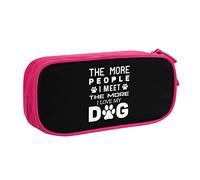 IUBBKI Cuanta más Gente conozco, más Amo a mi Perro Estuche de lápices Estuche de lápices portátil de Gran Capacidad de Doble Capa para Oficina y Escuela