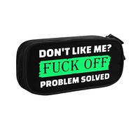 IUBBKI Dont Like Me,Off, Estuche para lápices con Problemas resueltos Estuche para lápices portátil de Gran Capacidad de Doble Capa para Oficina y Escuela