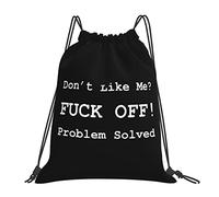 IUBBKI Dont Like Me,Off, Problema resuelto Draw String Mochila Mochila portátil unisex, para la escuela Gimnasio Deportes Viajes