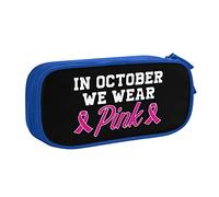IUBBKI En Octubre, usamos un Estuche de lápices Rosa para la concientización sobre el cáncer de Mama, Gran Capacidad, Doble Capa, Estuche portátil para Oficina y Escuela