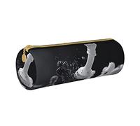 IUBBKI Estuche de lápices de Cuero 3dBlackWhiteChessBattle Holder Pouch Box Maquillaje Bolsa Organizador con Cremallera para la Escuela Oficina