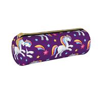 IUBBKI Estuche de lápices de Cuero FairyCuteUnicornColorful Holder Pouch Box Organizador de Bolsas de Maquillaje con Cremallera para la Oficina de la Escuela