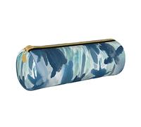 IUBBKI Estuche de lápices de Cuero SeaTurtlesInBlue, Caja de Soporte, Bolsa de Maquillaje, Organizador con Cremallera para Escuela y Oficina