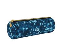 IUBBKI Estuche de lápices de Cuero ShiningLightBlueMathematics Holder Pouch Box Organizador de Bolsas de Maquillaje con Cremallera para la Oficina de la Escuela