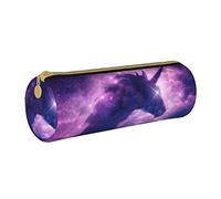 IUBBKI Estuche de lápices de Cuero UnicornGalaxyNebulaCloud Holder Pouch Box Organizador de Bolsas de Maquillaje con Cremallera para la Oficina de la Escuela