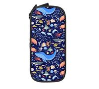 IUBBKI Estuche de lápices de Fauna submarina de Gran Capacidad, Estuche Duradero para lápices, Bolsa de Almacenamiento para bolígrafos con Cremallera, Estuche estacionario