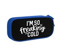 IUBBKI Estuche de lápices I'm So Freaking Cold Estuche de lápices portátil de Gran Capacidad de Doble Capa para Oficina y Escuela