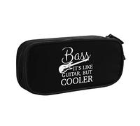 IUBBKI Estuche para lápices Bass It's Like Guitar But Cooler Estuche para lápices portátil de Gran Capacidad de Doble Capa para Oficina y Escuela