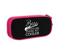 IUBBKI Estuche para lápices Bass It's Like Guitar But Cooler Estuche para lápices portátil de Gran Capacidad de Doble Capa para Oficina y Escuela