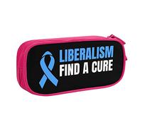 IUBBKI Estuche para lápices Liberalism Find A Cure Estuche para lápices portátil de Gran Capacidad de Doble Capa para Oficina y Escuela