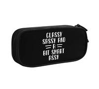 IUBBKI Estuche portátil para lápices Classy Sassy and A bit Smart Assy de Gran Capacidad de Doble Capa para Oficina y Escuela