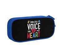 IUBBKI Estuche portátil para lápices I Am His Voice He is My Heart de Gran Capacidad de Doble Capa para Oficina y Escuela