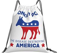 IUBBKI Fuck Donkeypox Don-Key Pox TheDestroying America Gifts Black Bag Mochila informal Sport Gym Sackpack para mujeres, hombres, niñas y niños