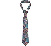 IUBBKI Globo aerostático Take Wooden House Fly The Blue Sky Print Hombres Corbata Corbatas formales clásicas para hombres Fiesta de negocios