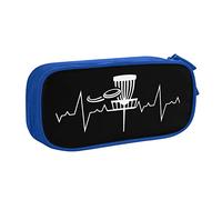 IUBBKI Heartbeat Disc Golf Pencil Bag Estuche de lápices portátil de Gran Capacidad de Doble Capa para Oficina y Escuela