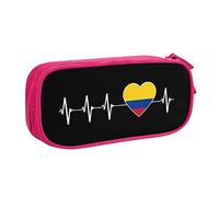 IUBBKI I Love Colombia Estuche para lápices Estuche portátil para lápices de Gran Capacidad de Doble Capa para Oficina y Escuela