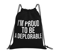 IUBBKI I'M Proud To Be A Deplorable Drawstring Backpack Mochila portátil unisex, para la escuela Gimnasio Deportes Viajes