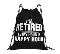 IUBBKI I'm Retired Every Day Is Saturday Draw String Backpack Mochila portátil unisex, para la escuela Gimnasio Deportes Viajes