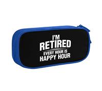 IUBBKI I'm Retired Every Day is Saturday Pencil Bag Estuche de lápices portátil de Gran Capacidad de Doble Capa para Oficina y Escuela