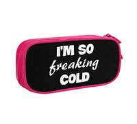 IUBBKI I'm So Freaking Cold Pencil Bag Estuche de lápices portátil de Gran Capacidad de Doble Capa para Oficina y Escuela