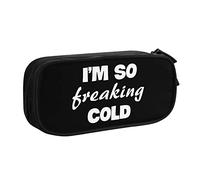 IUBBKI I'm So Freaking Cold Pencil Bag Estuche de lápices portátil de Gran Capacidad de Doble Capa para Oficina y Escuela