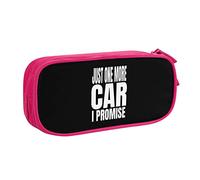 IUBBKI Just One More Car I Promise Pencil Bag Estuche de lápices portátil de Gran Capacidad de Doble Capa para Oficina y Escuela