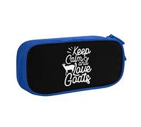 IUBBKI Keep Calm and Love Goats Pencil Bag Estuche de lápices portátil de Gran Capacidad de Doble Capa para Oficina y Escuela