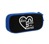 IUBBKI Love Needs No Words Estuche para lápices de concientización sobre el Autismo Estuche para lápices portátil de Gran Capacidad de Doble Capa para Oficina y Escuela