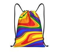 IUBBKI Mochila con cordón LGBTQ Pride Month Rainbow Gay, bolsa de playa impermeable, bolsa de gimnasio, mochila de viaje pequeña, mochila deportiva para hombres y mujeres