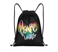 IUBBKI Mochila con cordón LGBTQ Pride Month Rainbow Gay, bolsa de playa impermeable, bolsa de gimnasio, mochila de viaje pequeña, mochila deportiva para hombres y mujeres