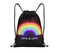 IUBBKI Mochila con cordón LGBTQ Pride Month Rainbow Gay, bolsa de playa impermeable, bolsa de gimnasio, mochila de viaje pequeña, mochila deportiva para hombres y mujeres