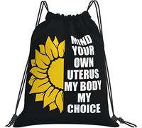 IUBBKI Mochila Mind Your Own Uterus My Body My Choice, bolsa de gimnasio, bolsa de almacenamiento de cuerdas para gimnasio, deportes, Yoga, viajes, mujeres y hombres