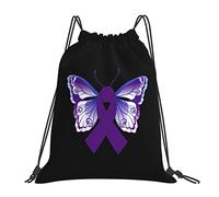 IUBBKI Mochila portátil unisex con cordón de concientización sobre la violencia doméstica, para viajes deportivos en el gimnasio escolar