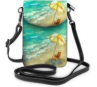 IUBBKI Monedero pequeño de cuero Pu para teléfono móvil, soporte independiente de flamenco rosa, guirnalda de flores, bolsos cruzados circulares, billetera de viaje