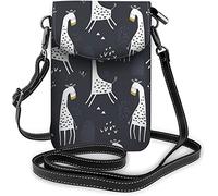 IUBBKI Monedero pequeño de cuero Pu para teléfono móvil, soporte independiente de flamenco rosa, guirnalda de flores, bolsos cruzados circulares, billetera de viaje