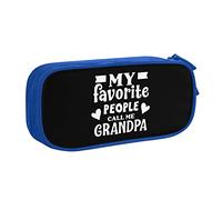 IUBBKI My Favorite People Call Me Grandpa Pencil Bag Estuche de lápices portátil de Gran Capacidad de Doble Capa para Oficina y Escuela
