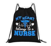 IUBBKI My Heart Belongs To ADrawstring Backpack Mochila portátil unisex, para la escuela Gimnasio Deportes Viajes