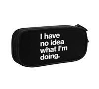 IUBBKI No Tengo Idea de lo Que Estoy Haciendo Estuche para lápices Estuche para lápices portátil de Gran Capacidad de Doble Capa para Oficina y Escuela