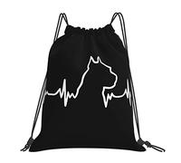 IUBBKI Pit Bull Heartbeat Air 14x16 In Mochila con cordón Bolsa de gimnasio ligera Bolsa de baloncesto impermeable